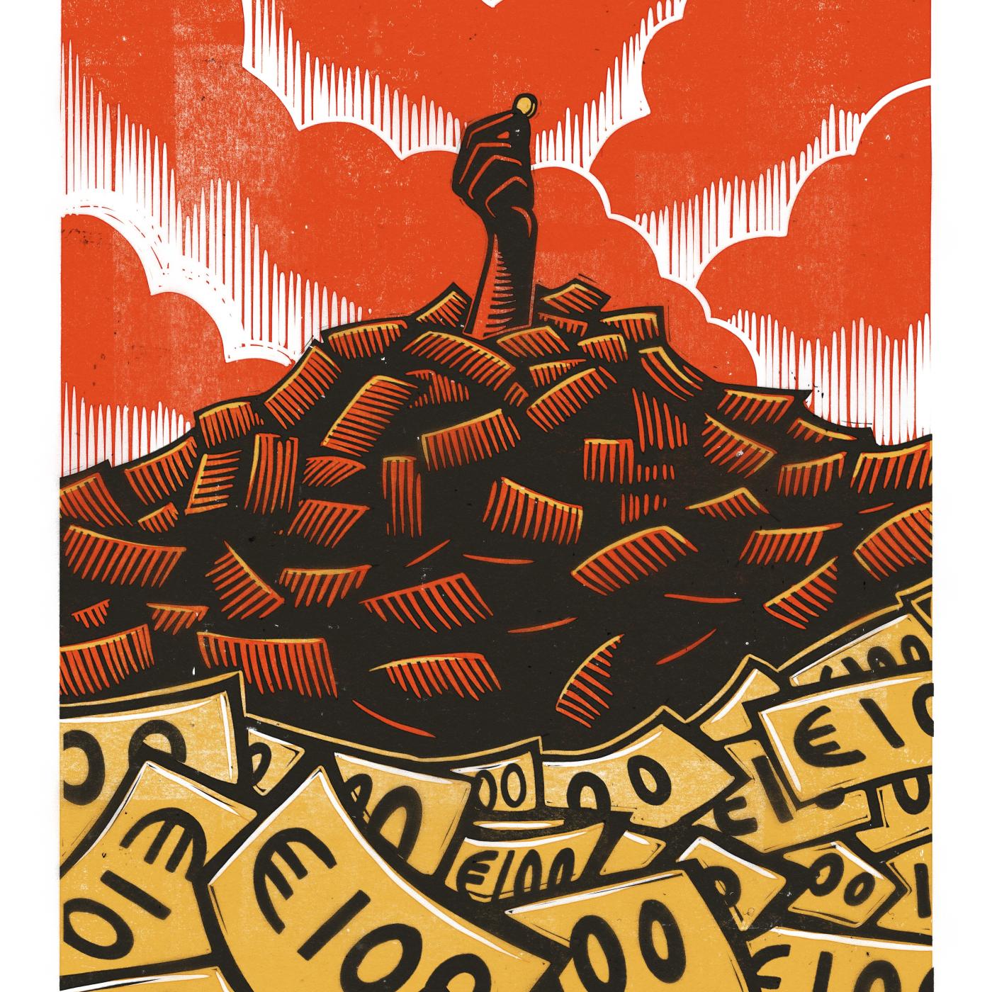 Economie: Het Tafelgesprek. Gast: Martijn van der Linden (lector New Finance Haagse Hogeschool). Reportage Niels: de Amsterdamse buurtmunt de Makkie. aflevering artwork